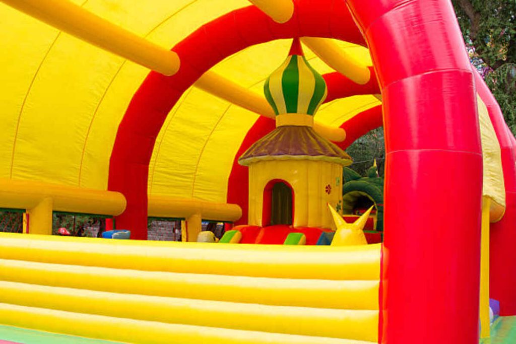 Rainbow Bounce House and Slide Combo