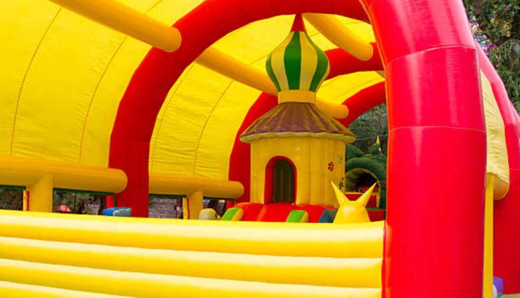 Rainbow Bounce House and Slide Combo