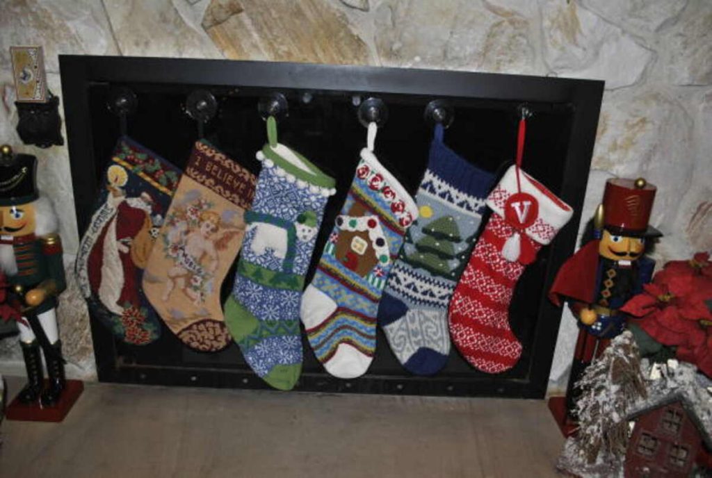 Large Linen Christmas Stockings