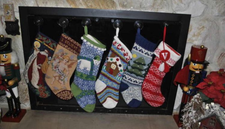Large Linen Christmas Stockings